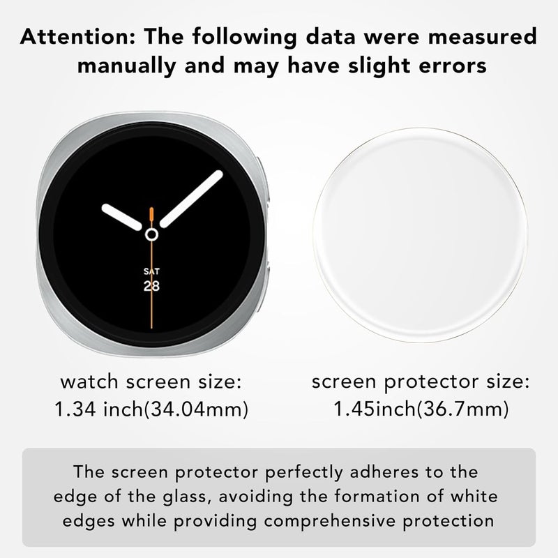 SPGUARD 4 Pack for Samsung Galaxy Watch 8 Screen Protector 40mm Tempered Glass Clear Film Anti Scratch Bubble Free Compatible with Galaxy Watch8 40mm(NOT for Others Models) - Image 5